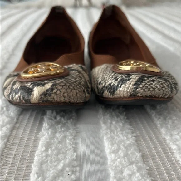 Tory Burch Snakeskin Ballet Flats - Picture 8 of 9